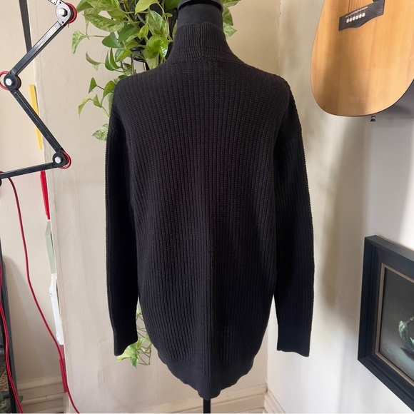 Club Monaco Black Waffle Knit Open Cardigan - Size S/P - Picture 2 of 6